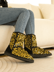 Smaibulun Ugg | Dallas Glam Sequin Shearling Boots - Gold