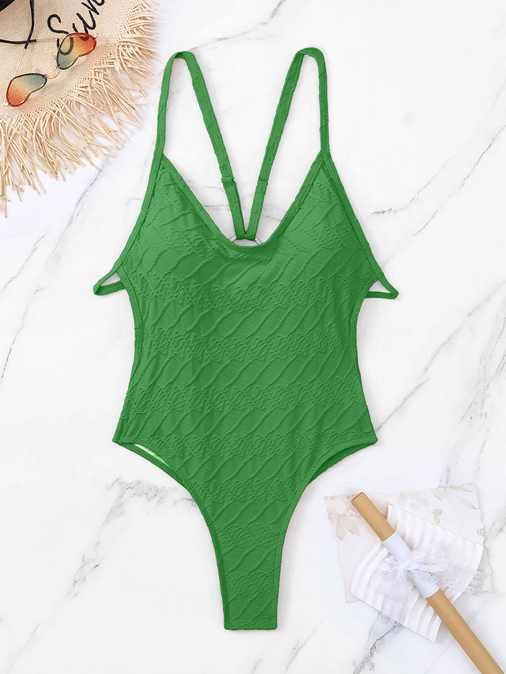 Backless One Piece Swimsuit