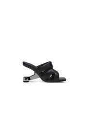 JadyRose | Black Croissant Leather Slide