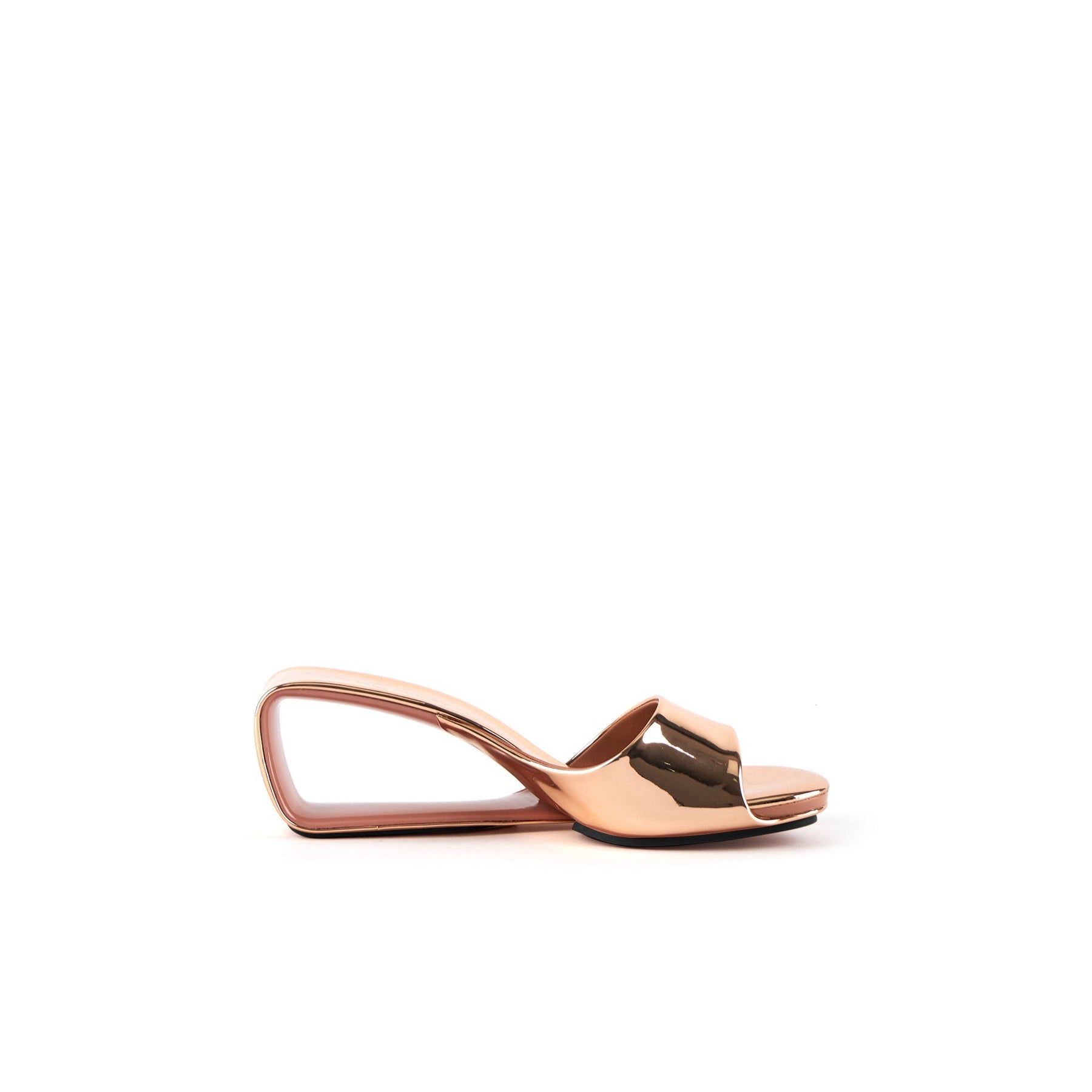 Jady Rose | In Your Court Leather Slides - Rose Gold