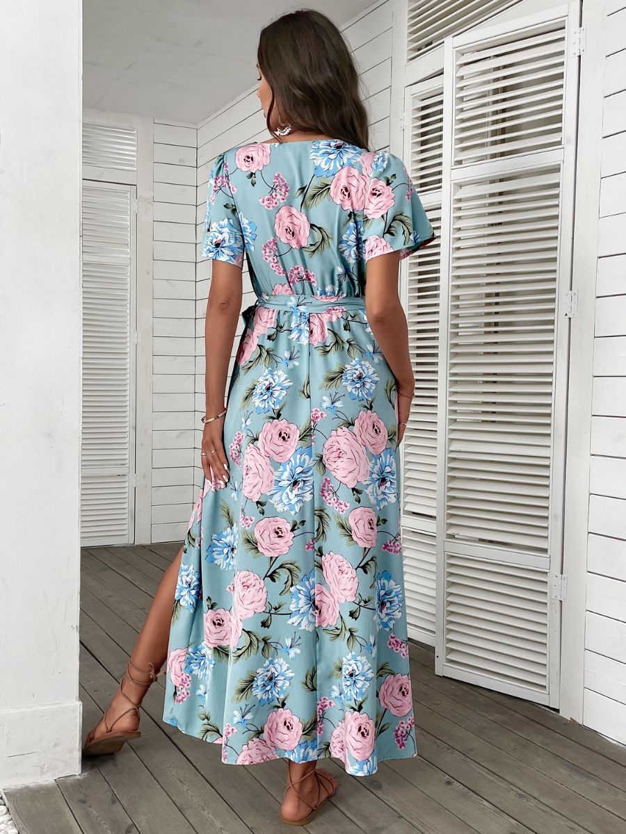 UKE FLORAL DRESS - BLUE PRINT