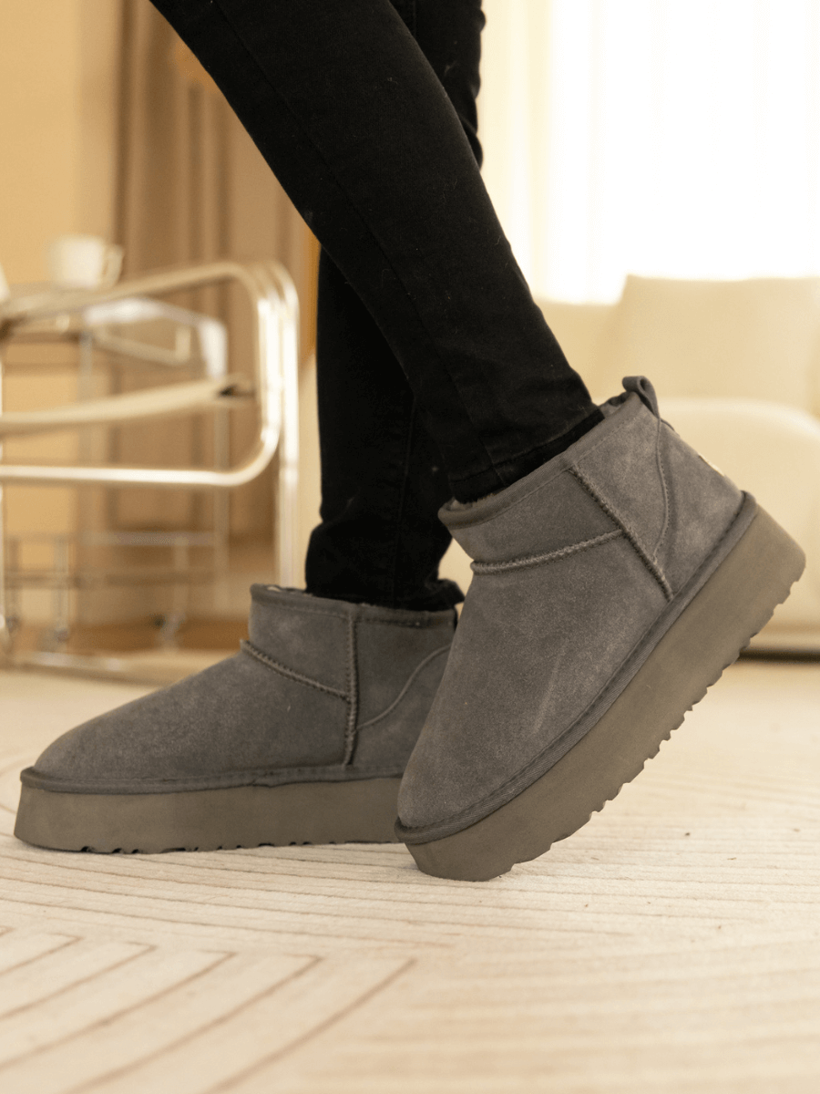 Smaibulun Ugg | Ultra Mini Platform Low Ankle Boot - Grey