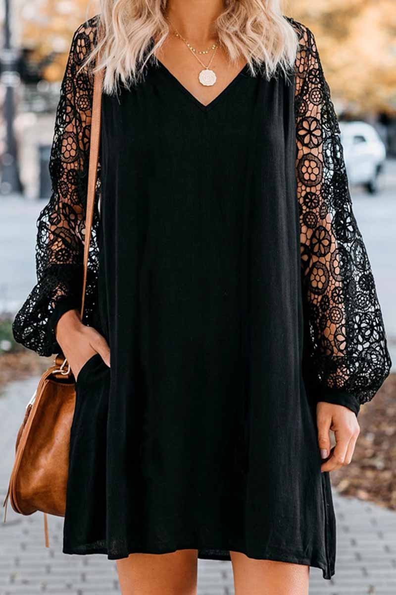 Chicindress V-Neck Lace Dress