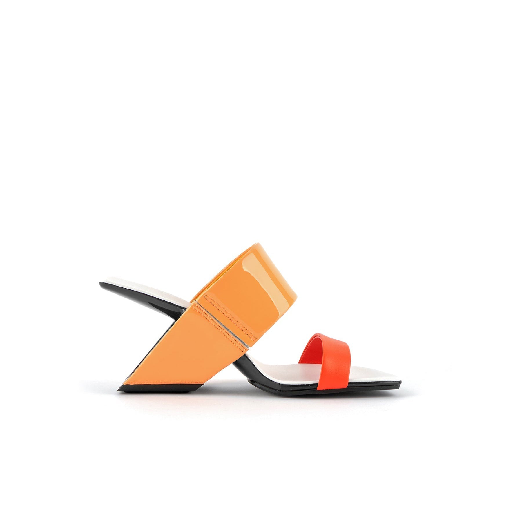 JADY ROSE | THE JUICY TOPIC LEATHER HEEL SANDAL - ORANGE