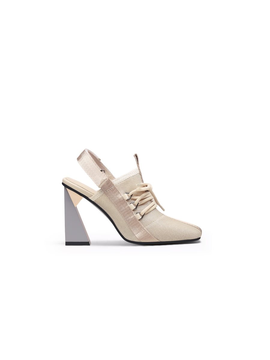 JADYROSE | CHAMPAGNE MESH UPPER SLINGBACK HEEL