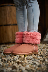 SMAIBULUN Ugg | Adelene Sherpa Woolen Boots - Pink