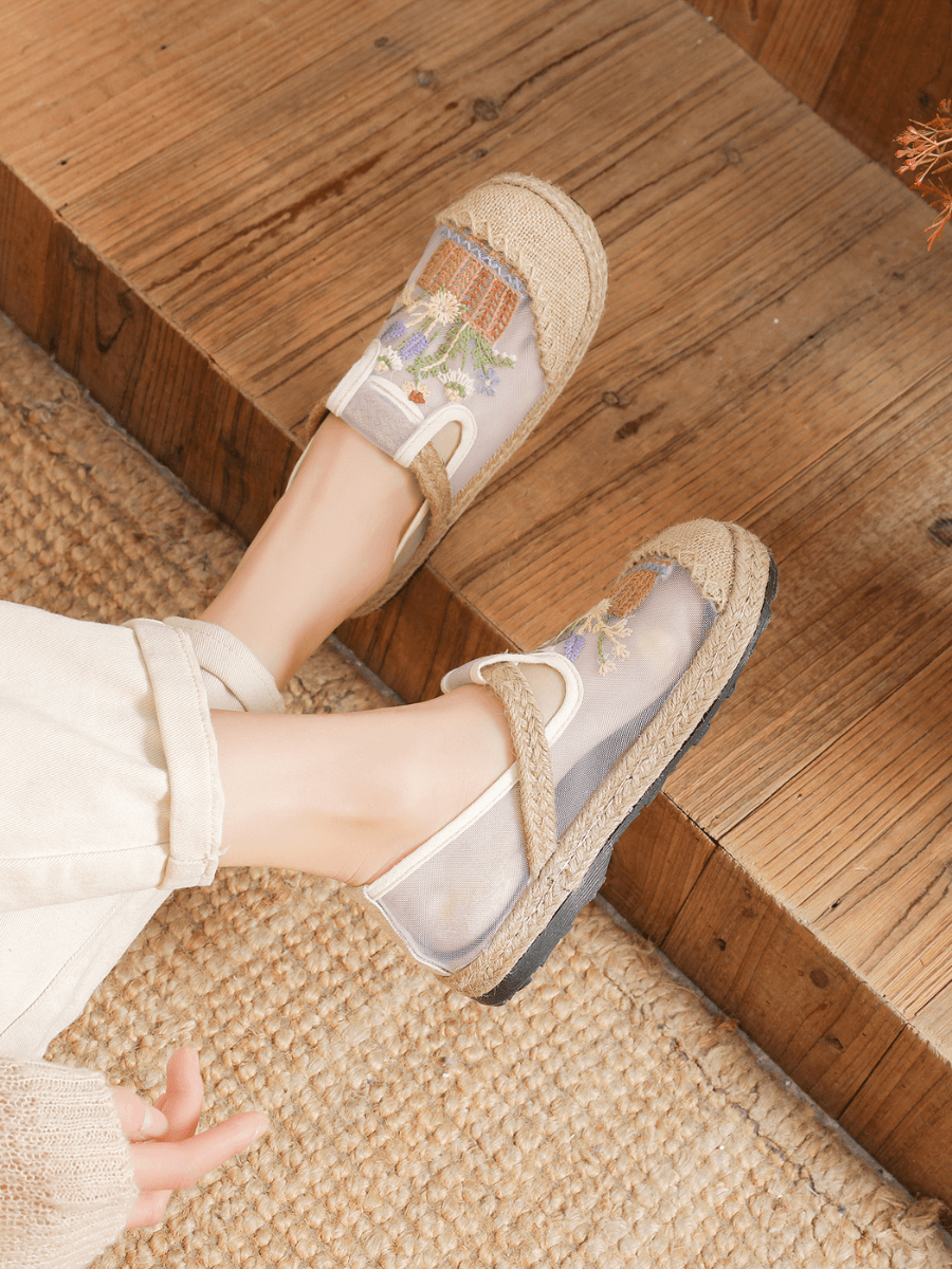 Cactus Rose | Garden Gala Embroidered Mesh Loafer