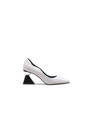 JadyRose | EAMON Contrast Color Scalloped-Edge Leather Pump