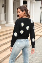 Sweeney Daisy Knitted Sweater - Black