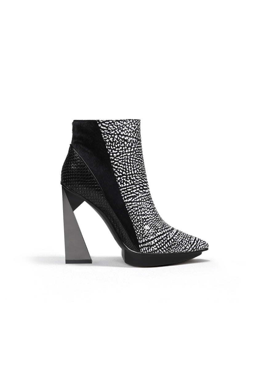 JadyRose | Sky High Genuine Leather Heel Boot - Grey