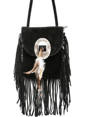 Western Crossbody Bag With Fringe