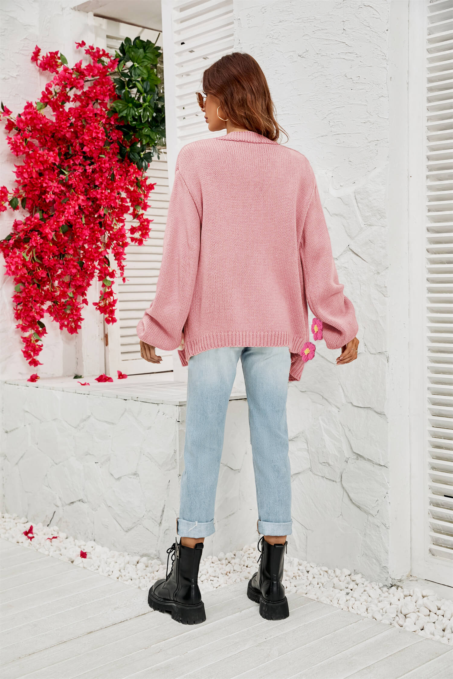 Fallen Daisy Oversized Knit Cardigan