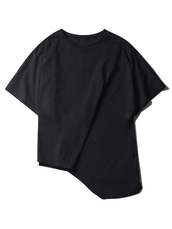 Cropped Wrinkle Solid T-shirt