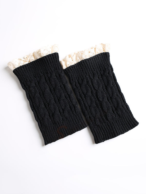 Original Creation Keep Warm Hollow Jacquard Leg Warmers Accessories