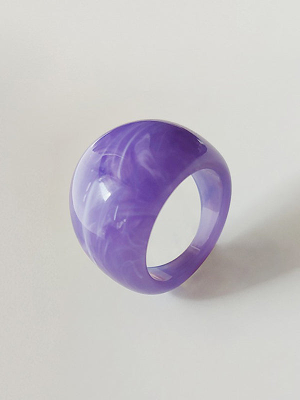 Original 9 Colors Geometric Resin Ring