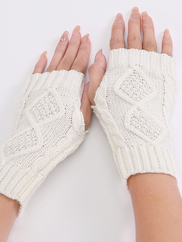 Simple 9 Colors Jacquard Knitting Gloves