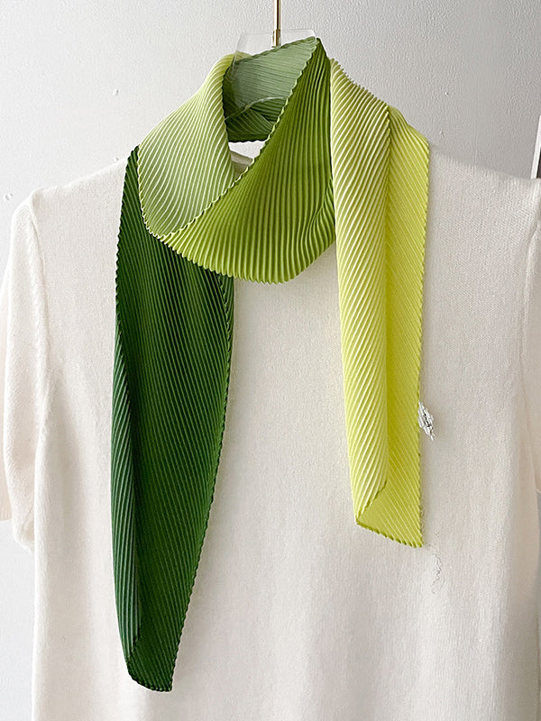 Gradient Pleated Sun Protection Shawl&Scarf