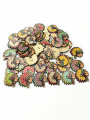 Vintage Feather Pattern Sewing Buttons