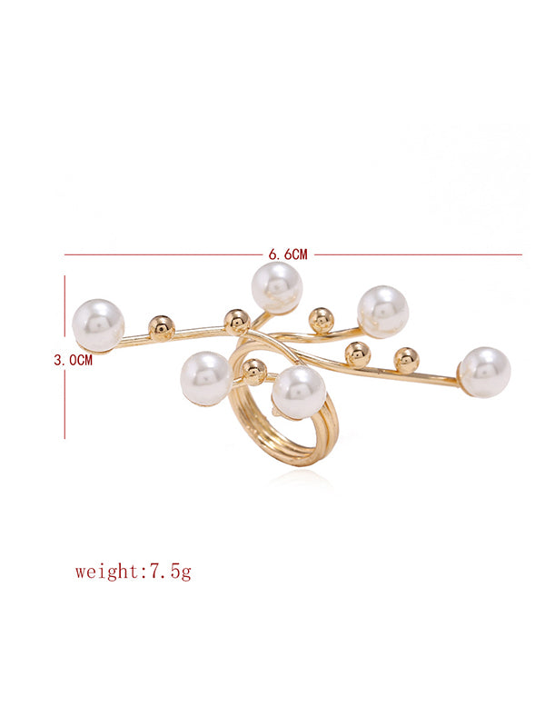 Original Statement Irregular Beads Ring