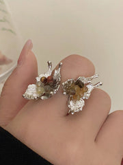 Adjustable Butterfly Shape Rhine Stones Rings Accessories