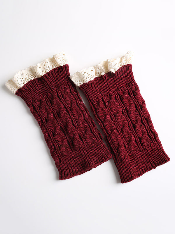 Original Creation Keep Warm Hollow Jacquard Leg Warmers Accessories