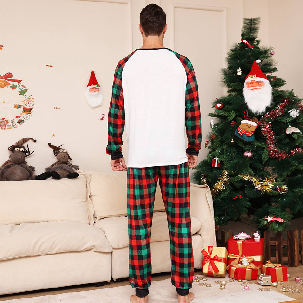 Christmas Family Matching Pajamas Set Green Grid Pajamas