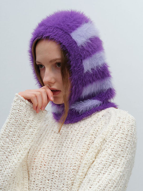 Keep Warm Split-Joint Striped Knitted Hats