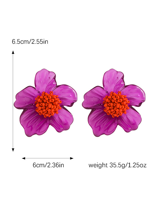 Flower Shape Earrings Accessories