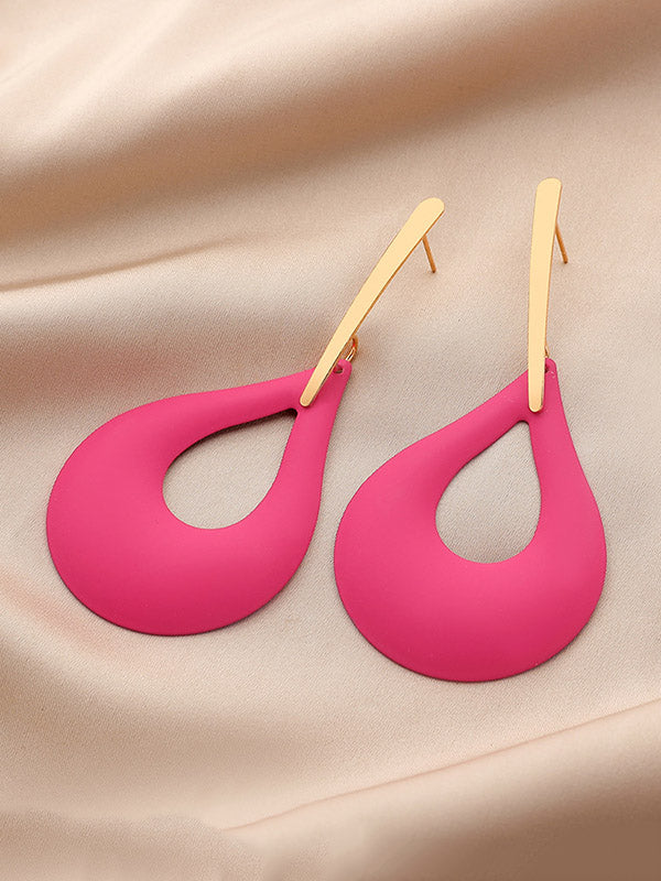 Geometric Hollow Drop Earrings