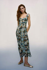 Renata Floral Ruffle Maxi Dress