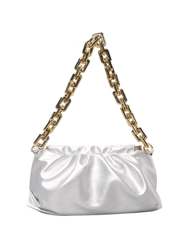 Chains Pleated Split-Joint Bags Handbags