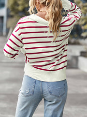 Striped Sweater Soft and Comfortable Warm Top Casual Women