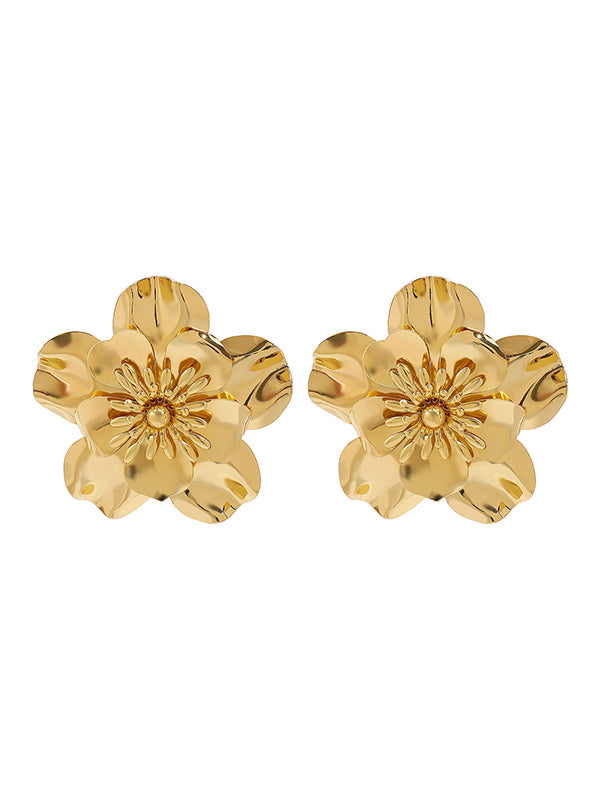 Flower Shape Drop Earrings