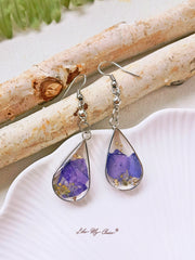 Delphinium Pendant Iris Earrings