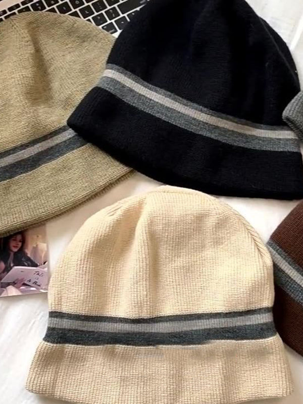 Striped Knitted Hats