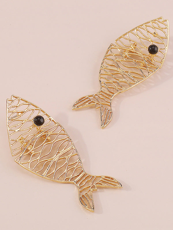 Animal Shape Hollow Drop Earrings