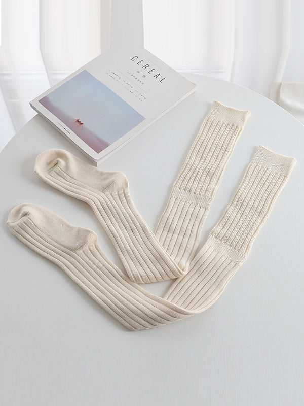 Casual Solid Color Stockings Accessories