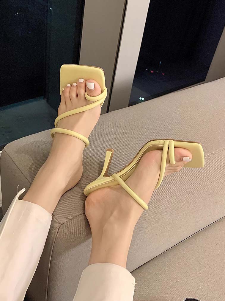 Fashionable Square Toe Stiletto High Heel Shoes