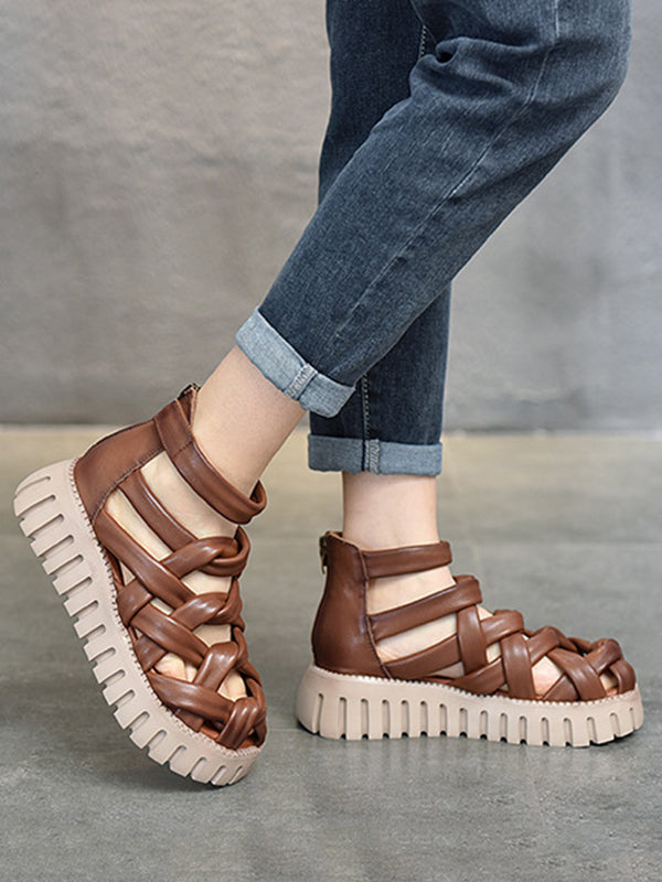 Casual Hollow Gladiator Shoes Platform Sandals