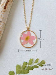 Forget-Me-Not Handmade Pressed Flower Necklace