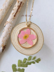 Forget-Me-Not Handmade Pressed Flower Necklace