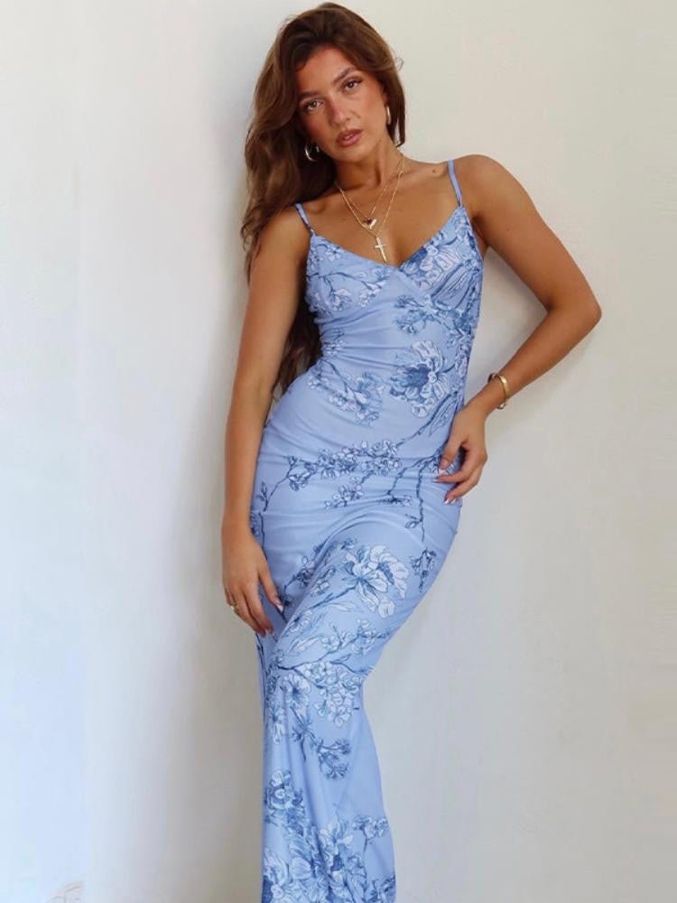 Orchid Printed Maxi Slip Dress