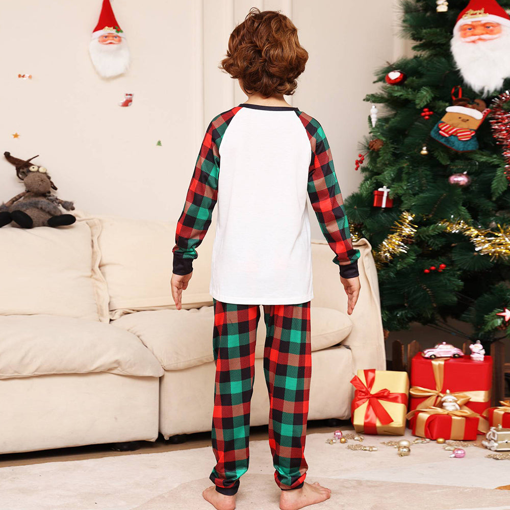 Christmas Family Matching Pajamas Set Green Grid Pajamas