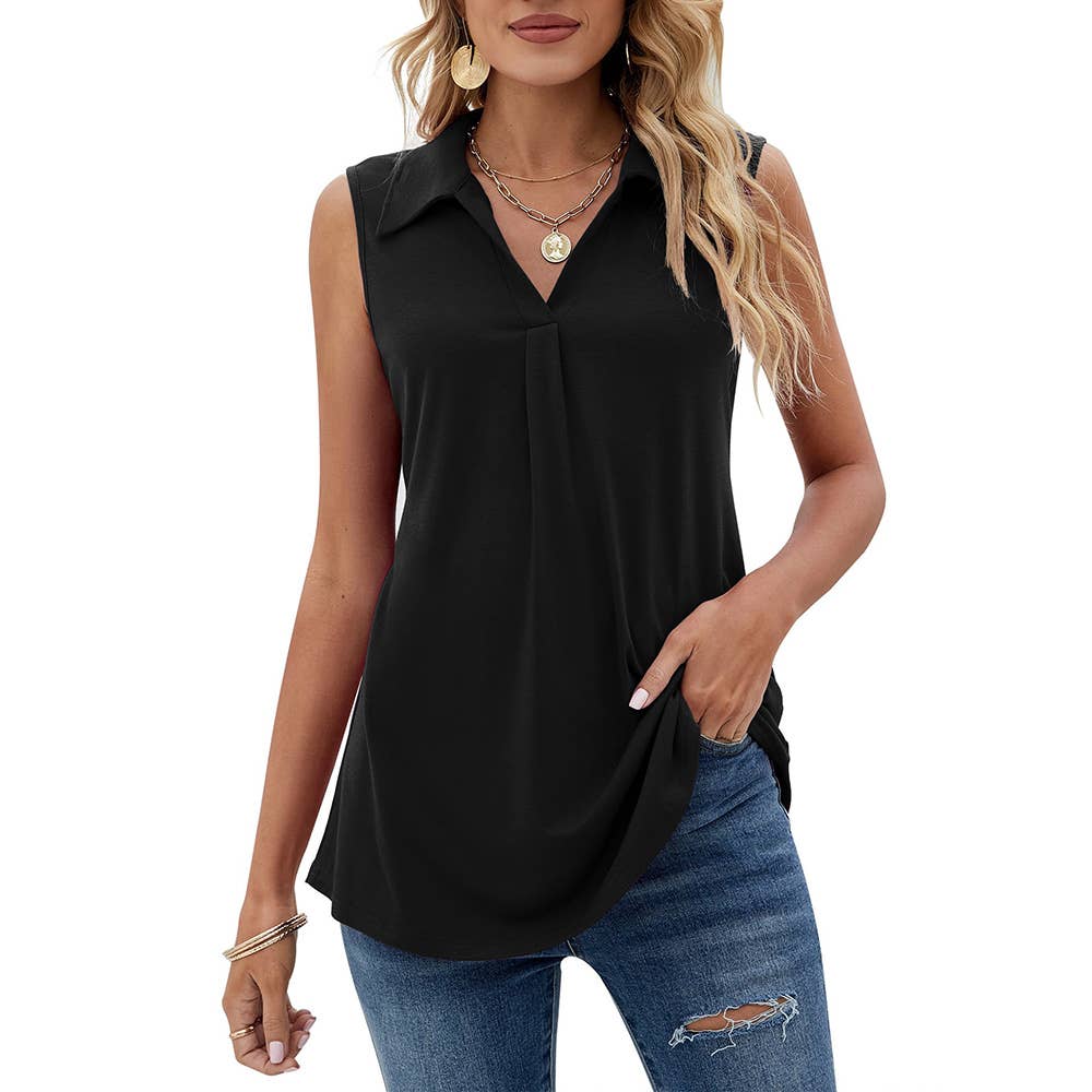 Summer Tank Tops Cute Polo Shirts Sleeveless