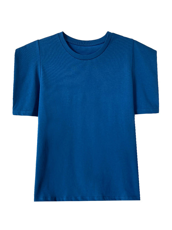 Original Puff Sleeve Round-Neck Casual T-Shirts