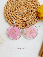 Sulfur Chrysanthemum Pressed Flower Earrings