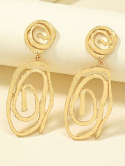 Geometric Hollow Drop Earrings Earrings Accessories