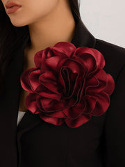 Flower Shape Solid Color Brooch Accessories