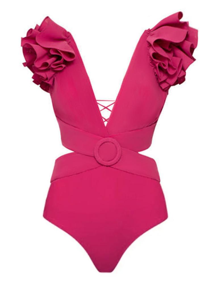 Honey Two-piece Ruffle Swim Set