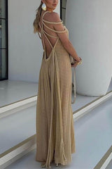 Capri Sunset - Braided Maxi Dress